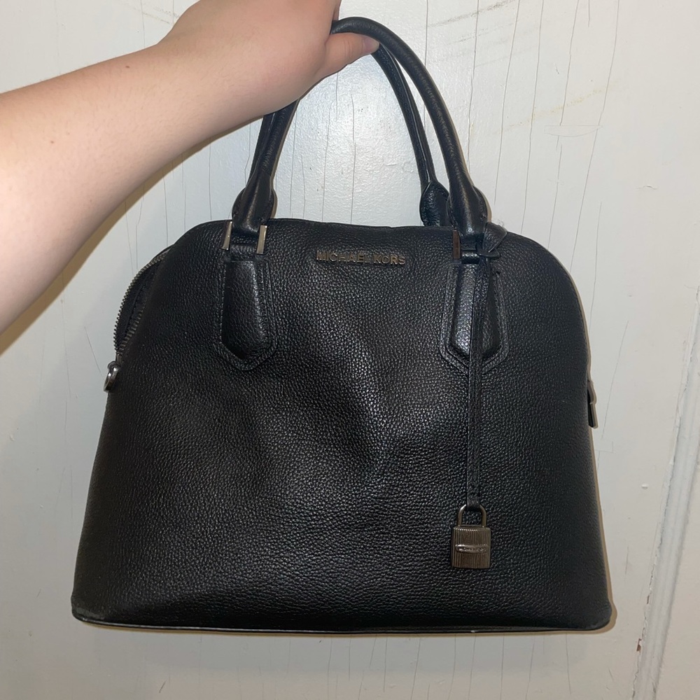 Black Michael Kors Shoulder Bag with gold detailing